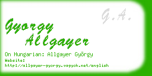gyorgy allgayer business card